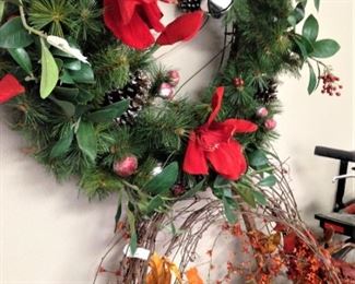 Christmas and fall wreaths