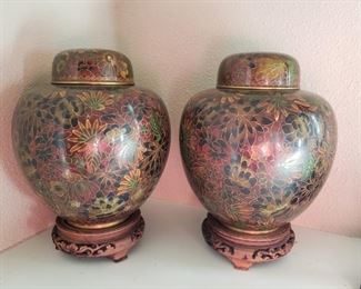 Japanese Cloisonne Jars - wonderful pieces