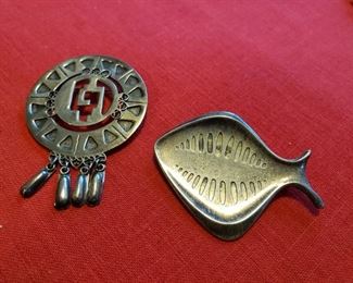 Mexican Silver Pin - Georg Jensen Collector's Pin