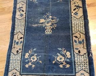 Semi-Antique (circa 1940's) Peking Chinese Handwoven Carpet and there are several of these in different sizes. 
