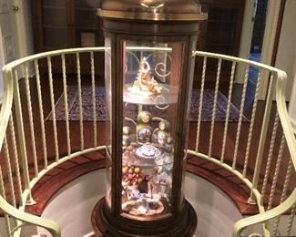 Brass topped display case