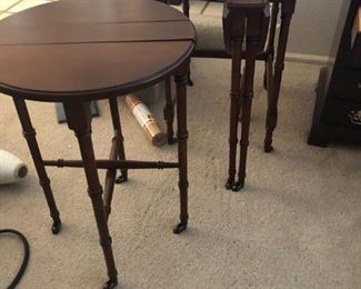 Table with two round tables underneath