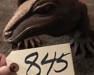 Kimodo Dragon- Made of teakwood.  60" long from nose to tail.  Height 17", Width 22"