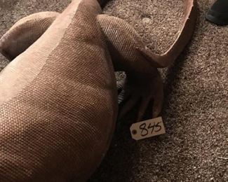 Kimodo Dragon- Made of teakwood.  60" long from nose to tail.  Height 17", Width 22"