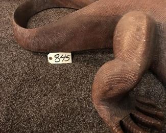 Kimodo Dragon- Made of teakwood.  60" long from nose to tail.  Height 17", Width 22"