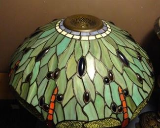 Tiffany Style Lamp- Dragonfly shade electrified (24") metal base with pull chain
Resin lamp (repaired)
