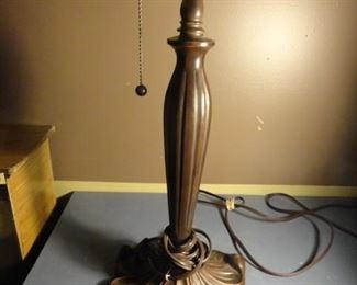 Tiffany Style Lamp- Dragonfly shade electrified (24") metal base with pull chain
Resin lamp (repaired)