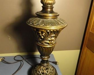 Tiffany Style Lamp- Dragonfly shade electrified (24") metal base with pull chain
Resin lamp (repaired)