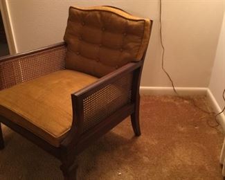 mid century rattan side chair