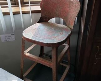 Vintage metal stool, great patina