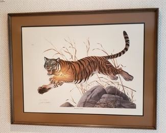 Bengal Tiger pencil signed and numbered print by John A. Ruthven