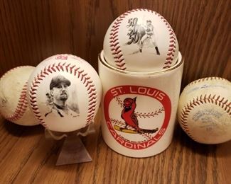 Collection of St. Louis Cardinals baseballs