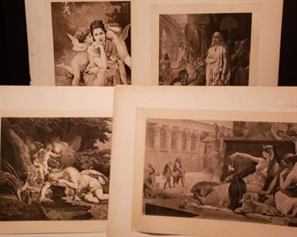 Sample of etchings included in "Edition de Luxe One hundred Crowned Masterpieces of Painting from Paris Exhibition, Salon Etc. Section 6"