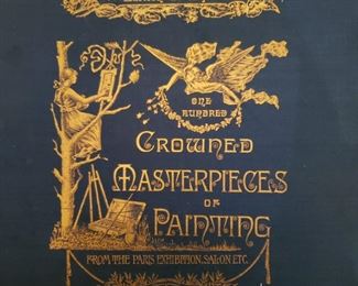 Cover of the "Edition de Luxe One hundred Crowned Masterpieces of Painting from Paris Exhibition, Salon Etc. Section 6" approx. 47 etchings included in book