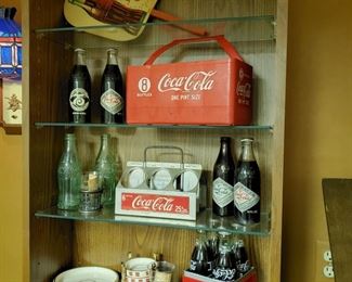 Vintage Coca Cola bottles and carriers
