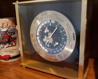 Seiko world clock with Anheuser Busch label
