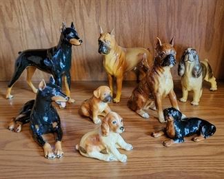 Collection of Morten Studio porcelain dog figurines