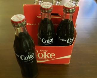 Approximately 2 1/2 inch tall Coca Cola bottle six pack