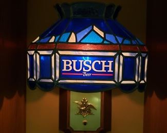 Busch Beer wall lights manufactured for Anheuser Busch
