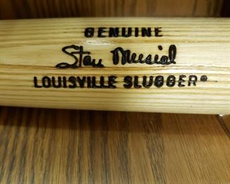 Stan Musial Genuine Louisville Slugger bat autographed Stan Musial HOF 69