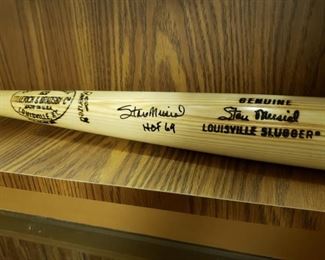 Stan Musial Genuine Louisville Slugger bat autographed Stan Musial HOF 69