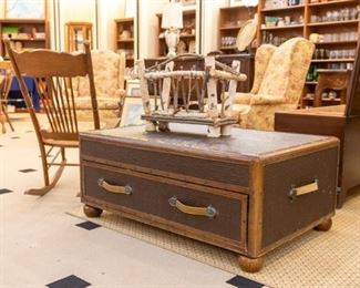 Trunk coffee table with drawer that opens!