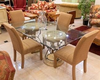 Glass top table/4 chairs!