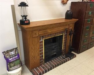 Electric fire place , 54" long and 39" tall. 