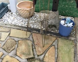 Outside in back yard