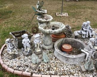 Outside in back yard