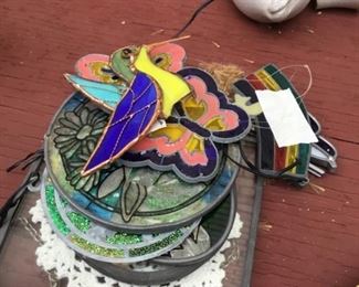 Outside in back yard