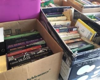 Lots of books in garage