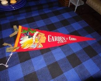  L165=Vintage pennant with feathers (~17”): $ 8.