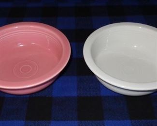 L120=Fiesta pink vegetable bowl (8.25”): $ 9.         
L121= Fiesta white vegetable bowl (8.25”): $10.