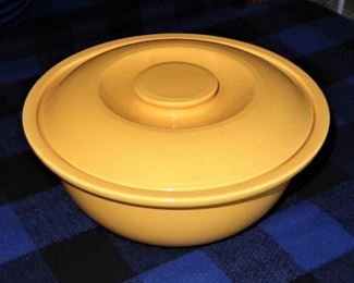  L110=Fiesta yellow covered (9”) vegetable bowl: $ 30.