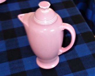 L124=Fiesta pink coffee pot (9.25"):  $ 38.