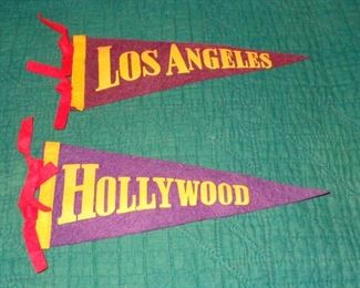 L162=Vintage California pennants:  $ 9./pair
