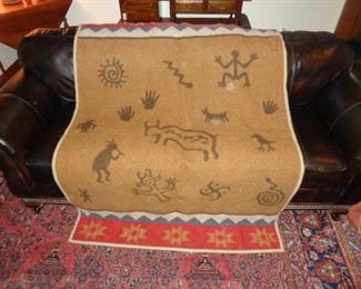 L43=Pendleton type blanket (48"x70"): $ 50.     ( note - white spots are on the camera lens, not the blanket )