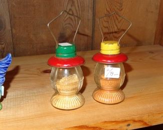 L189=Vintage  lantern candy containers:  $15./pair