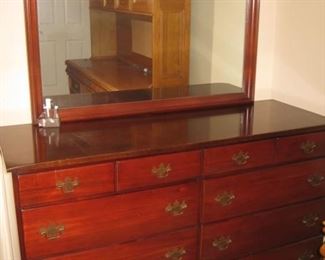 mahogany dresser and mirror