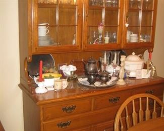 Buffet with removable hutch. Also has optional cultured marble top for buffet
