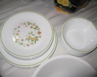 Corelle strawberry dishes