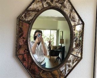 1970s hexagon mirror