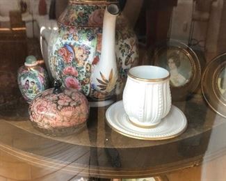 Famille rose snuff bottle - and other things