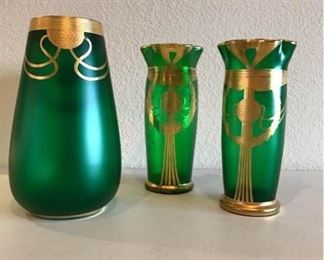 Trio of Fornasetti Vases