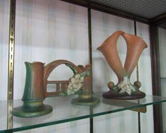 Roseville pottery vases