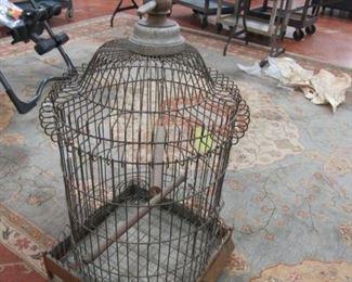 Antique large bird cage