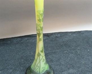 French Galle Cameo Glass Bud Vase