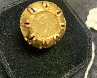 14kt Gold Coin Ring