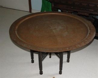 Brass table with base